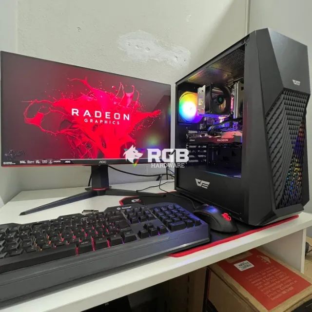 PC Gamer COMPLETO RYZEN 5 + RX6600 + 1 ano de garantia e em até 12x