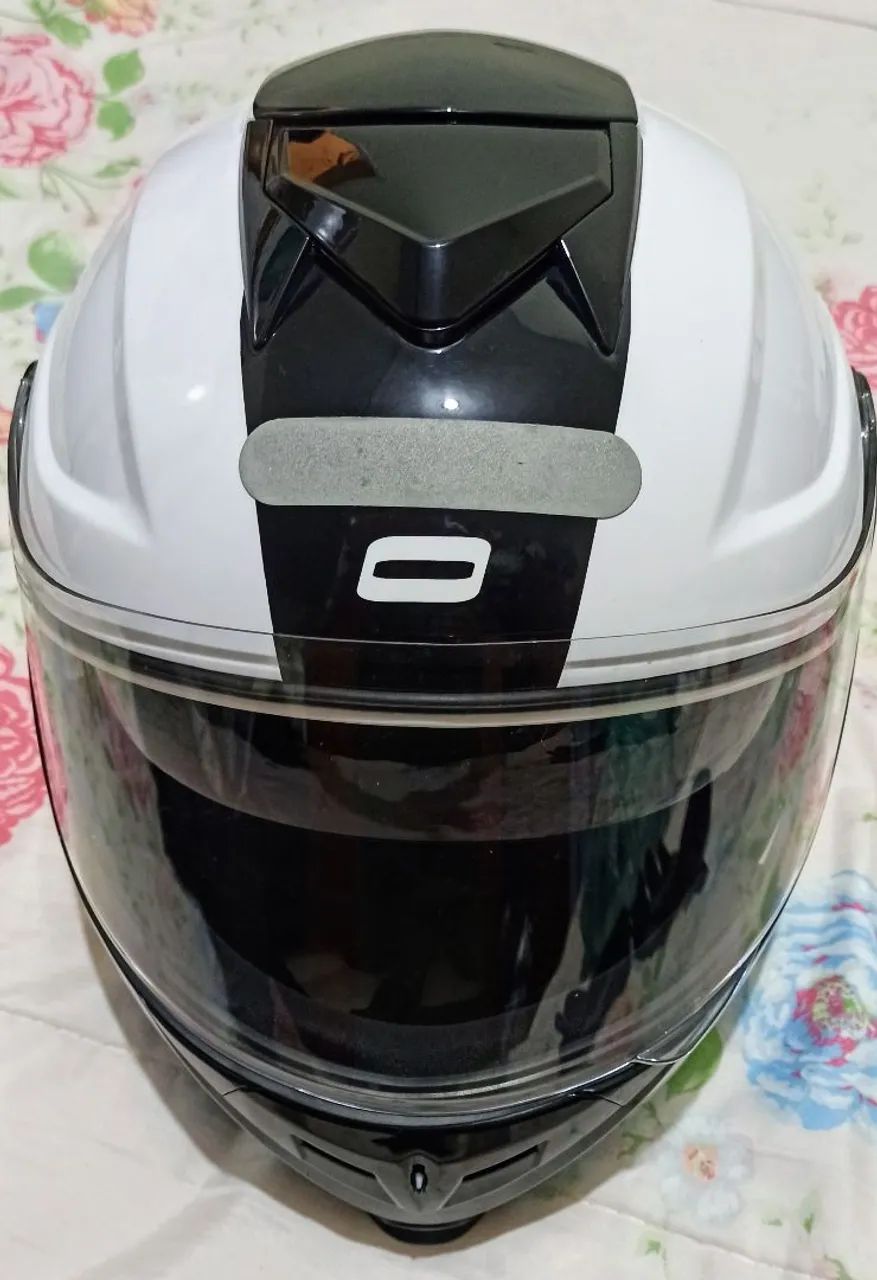 Capacete para moto norisk 58 escamoteável com óculos