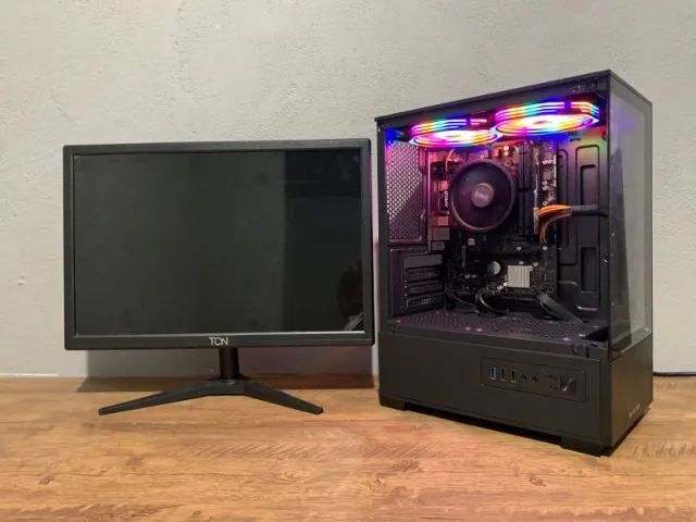PC GAMER COMPLETO. RYZEN 3 5300G/ 16GB DDR4/ SSD 256GB/ MONITOR 20" ACEITO CARTAO