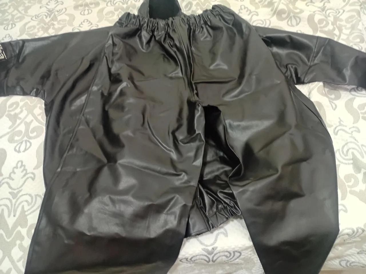 Conjunto de Roupa de Moto Impermeável Preto