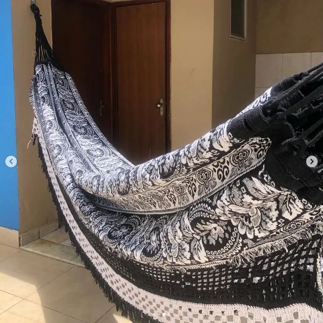 Rede de Descanso Família (Indiana) - Preto e Branco - Foto 3