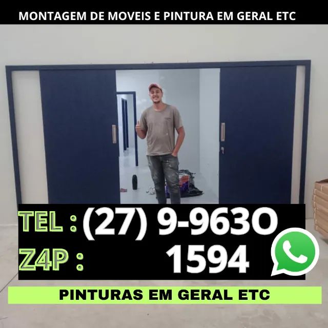 Montador de móveis Dividimos em até 12x no cartão de credito qualidade e eficiencia  