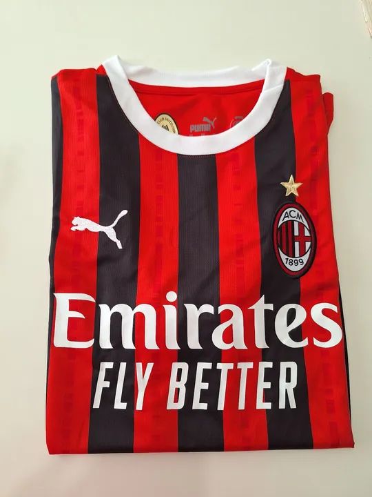 Camisa de Time do Milan, Temporada 24/25, Tamanho GG - Foto 2