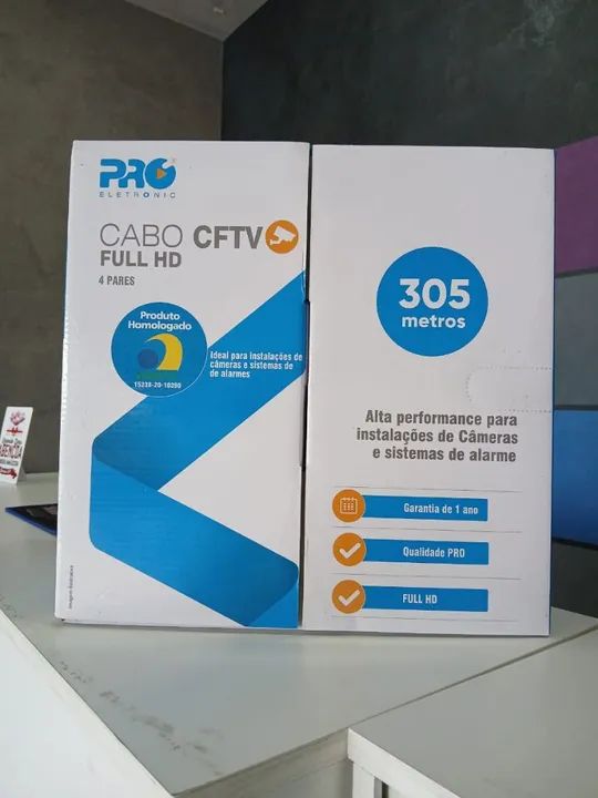 Cabo CFTV Full hd rede 305 metros  - Foto 2