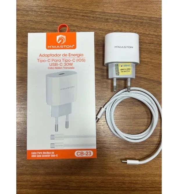 Carregador H'maston 30w Tipo-C para Tipo-C