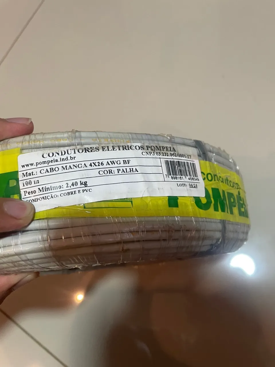 Cabo Manga 4x26 AWG BF - Condutores Elétricos Pompeia