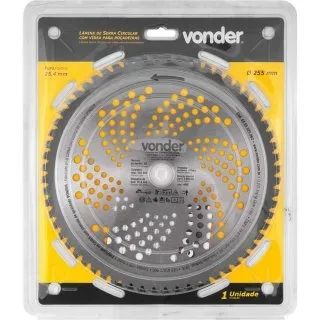 LAMINA CIRCULAR P/ROCADERA VONDER S/VIDEA 255X25,4X80 VD
