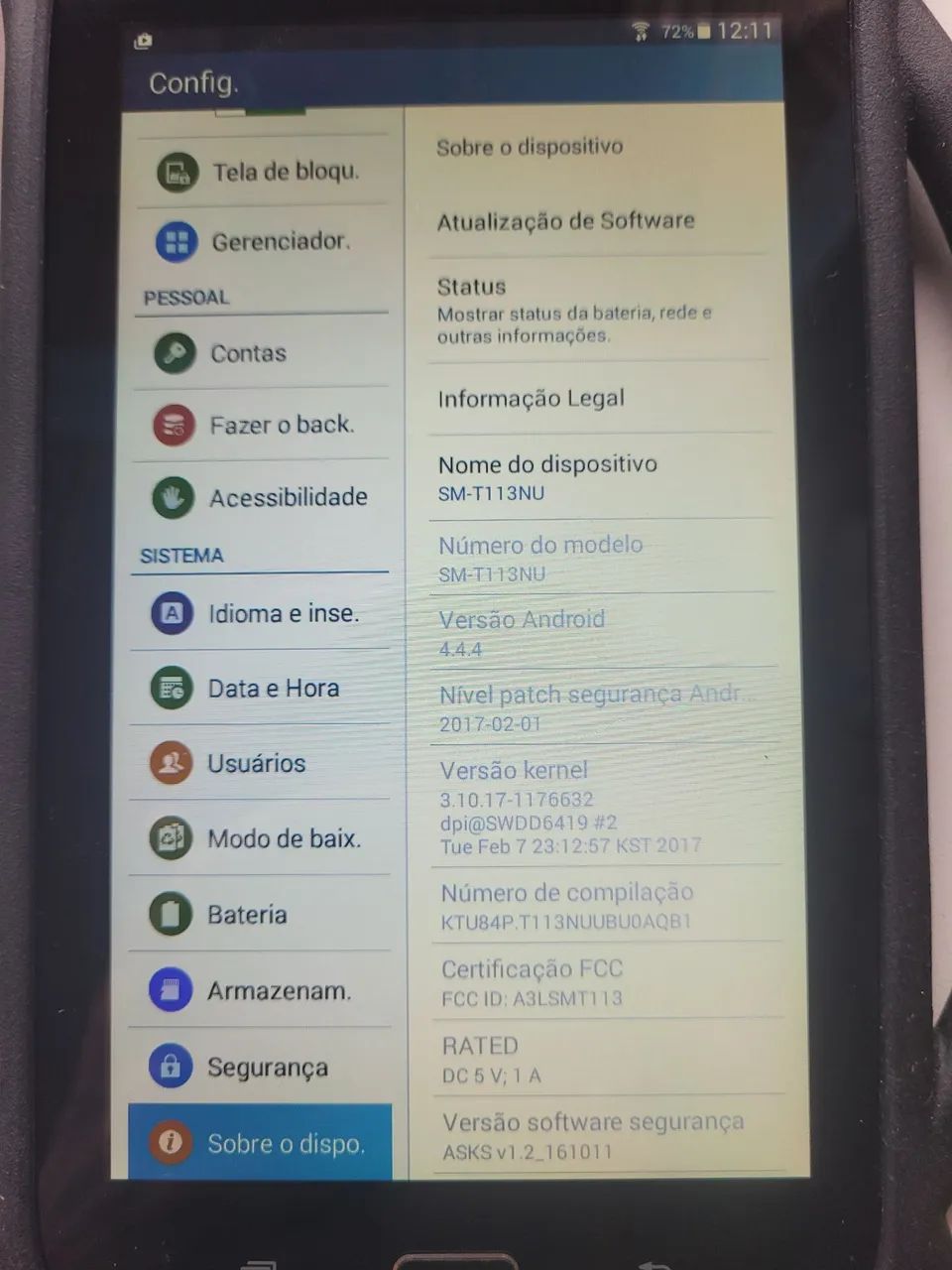 Tablet Samsung t113 7pol 8gb ideal criancas nao pega youtube zap etc - Foto 2