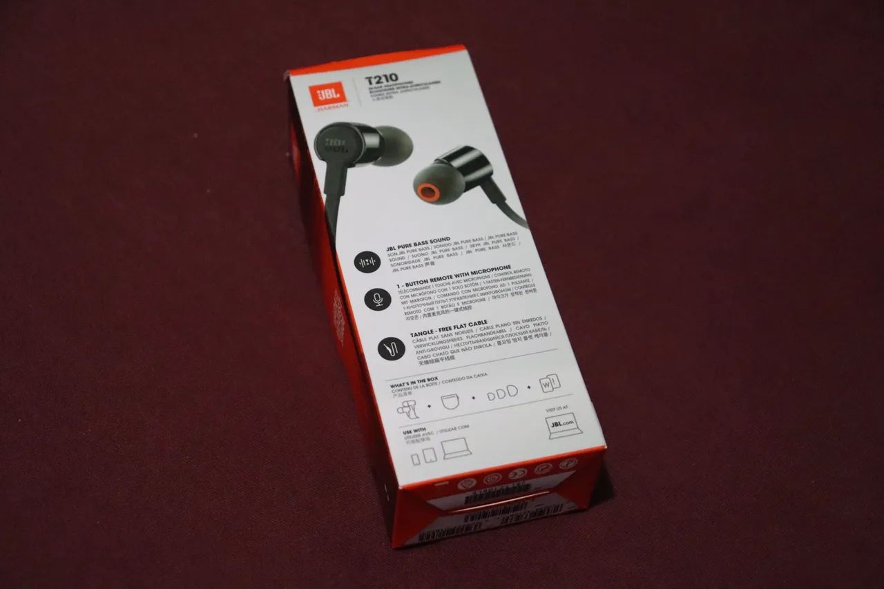 Fone de Ouvido original JBL T210 Preto com Microfone - Cabo Flat - Foto 4