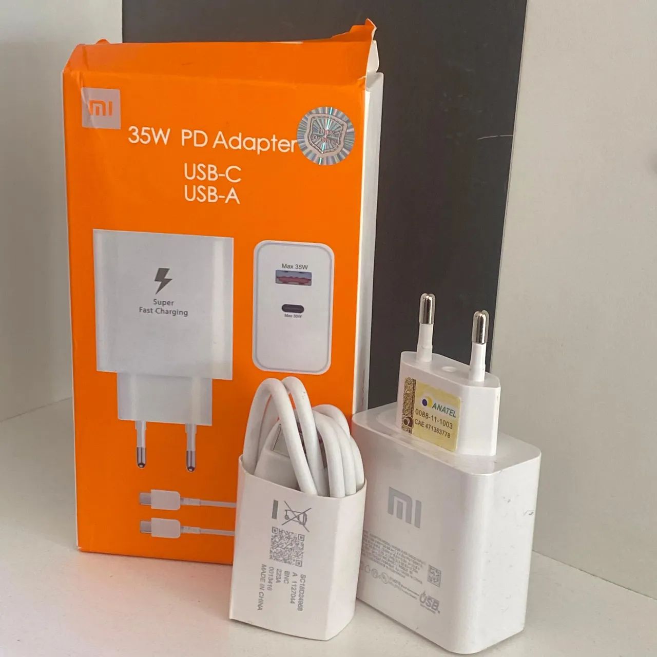 Carregador Xiaomi 35W USB-C, USB-A - ENTREGA GRÁTIS 
