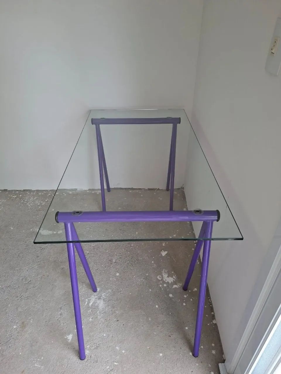 Mesa cavalete com tampo de vidro - Foto 2