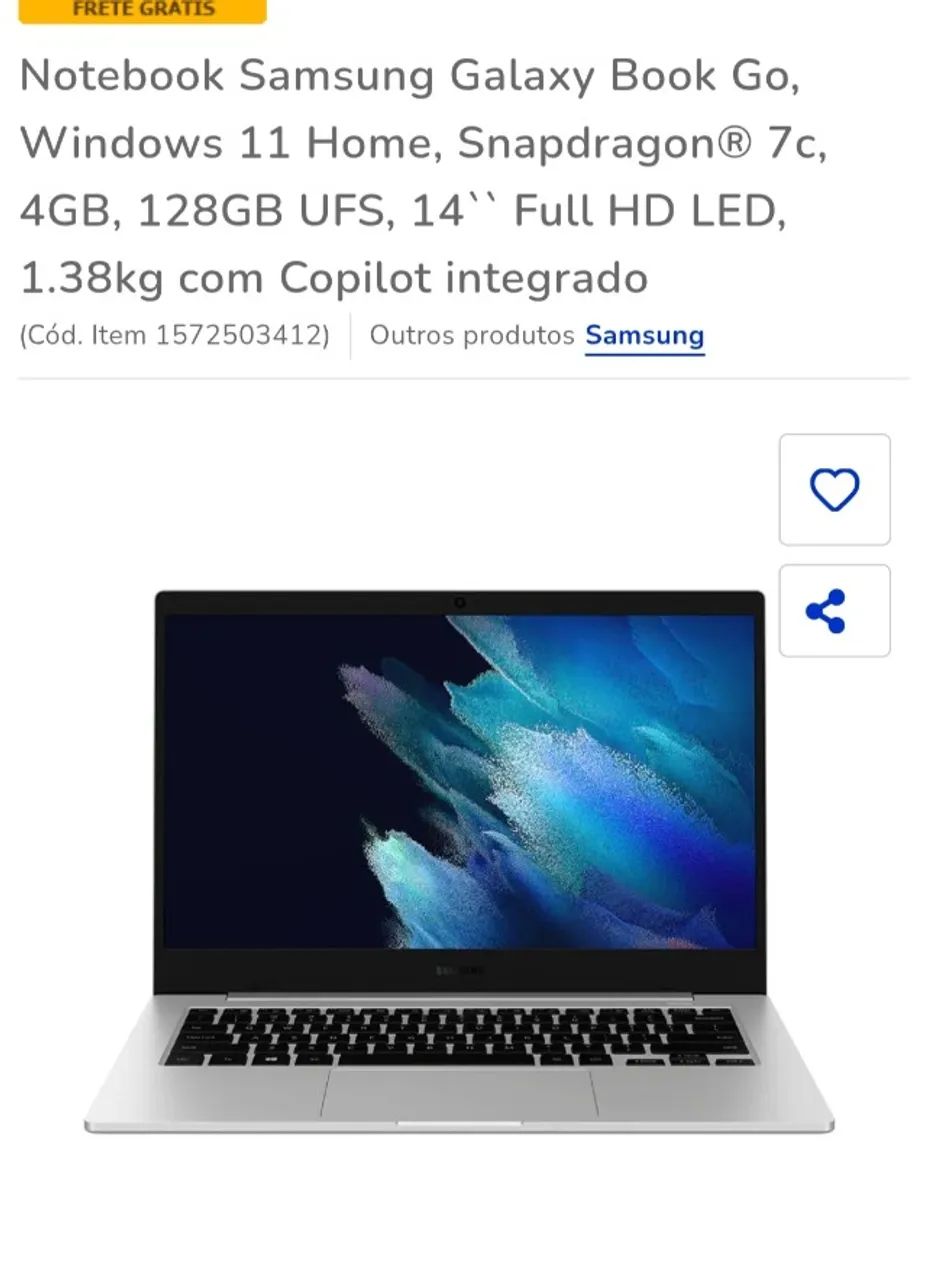 Notebook  Galaxy Book Go