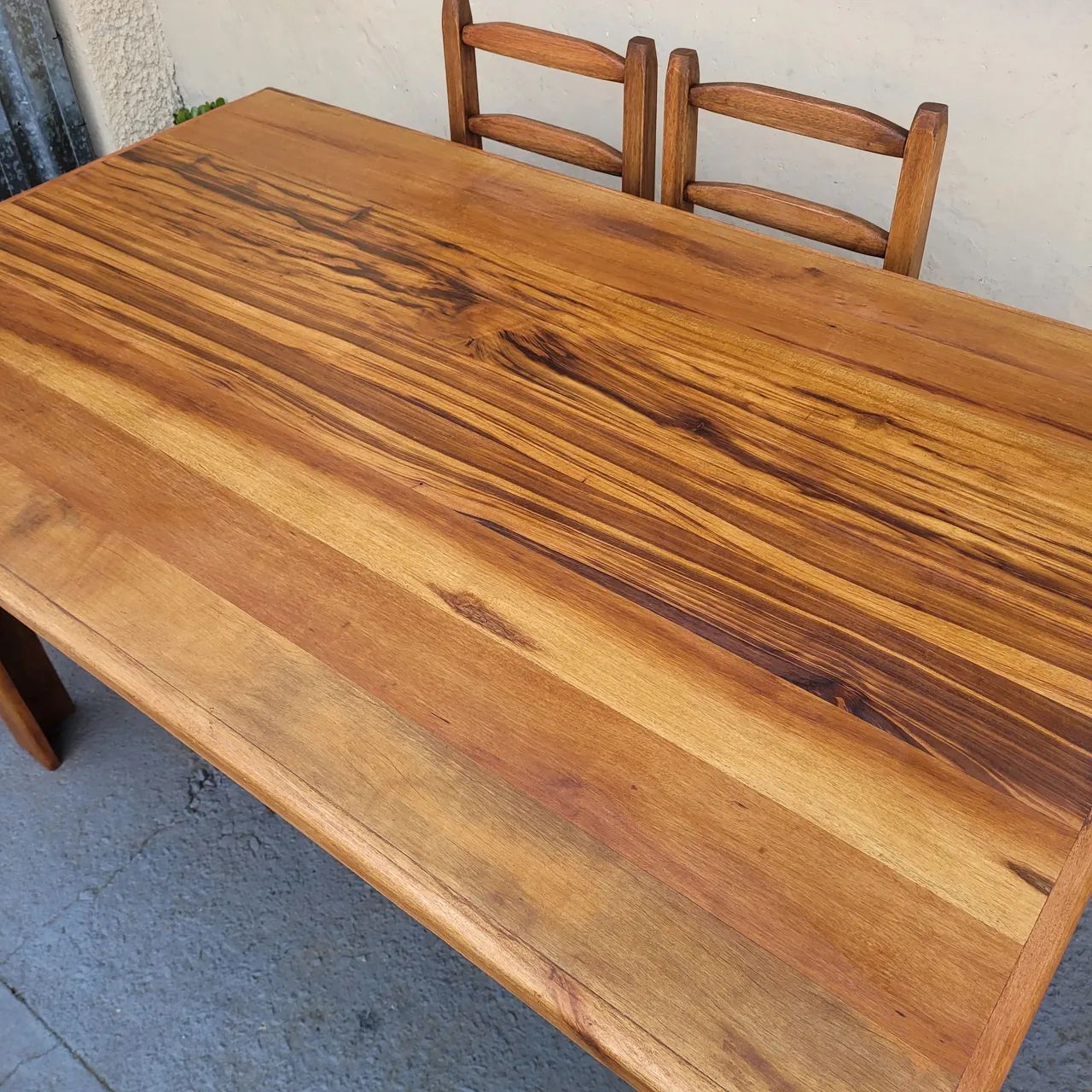 Conjunto de Mesa de Jantar em Madeira Maciça - Foto 4