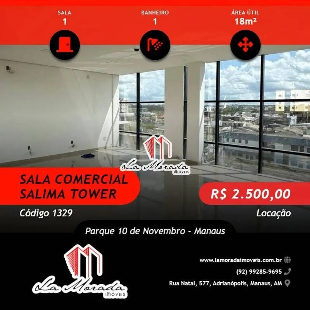 Salas Comerciais, 15m² a 18m²! Novas, A partir R$ 2.500!