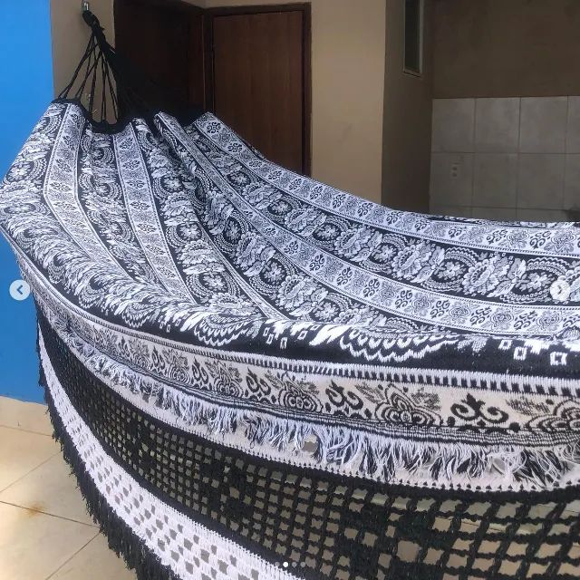 Rede de Descanso Família (Indiana) - Preto e Branco - Foto 2