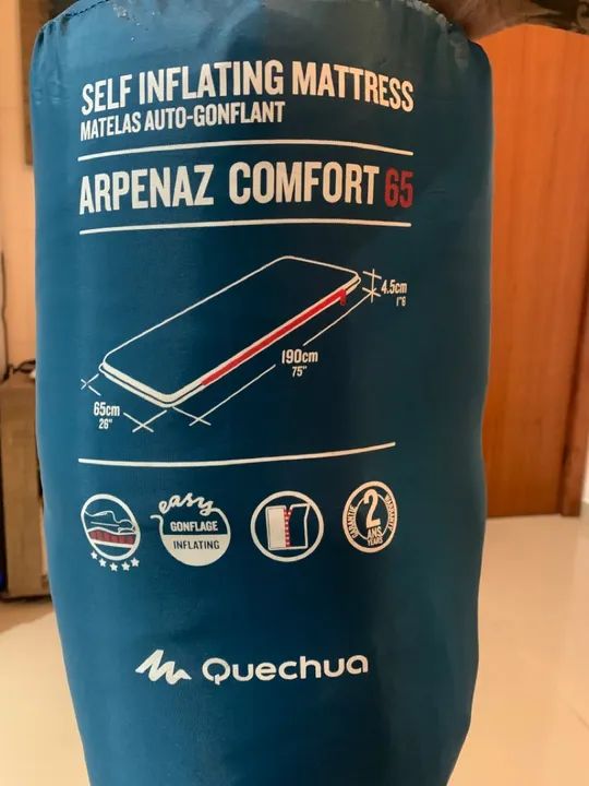 Colchão Auto inflável Arpenaz Comfort 65 - Quechua - Foto 2