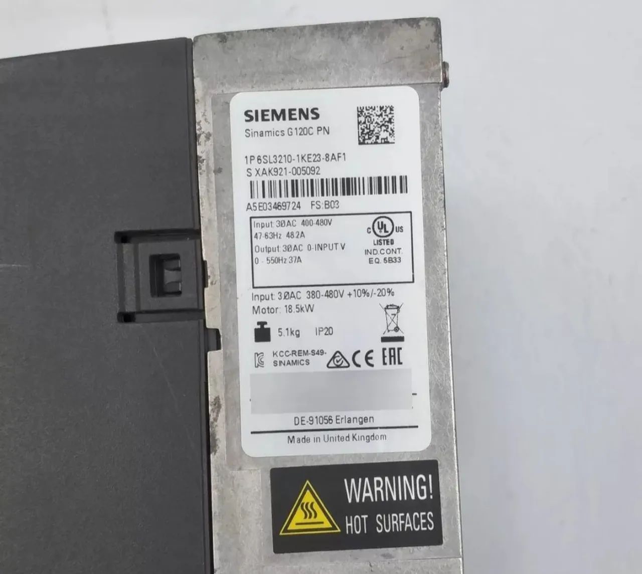 Sinamics G120c Pn 6sl3210-1ke23-8af1 Siemens - Foto 4