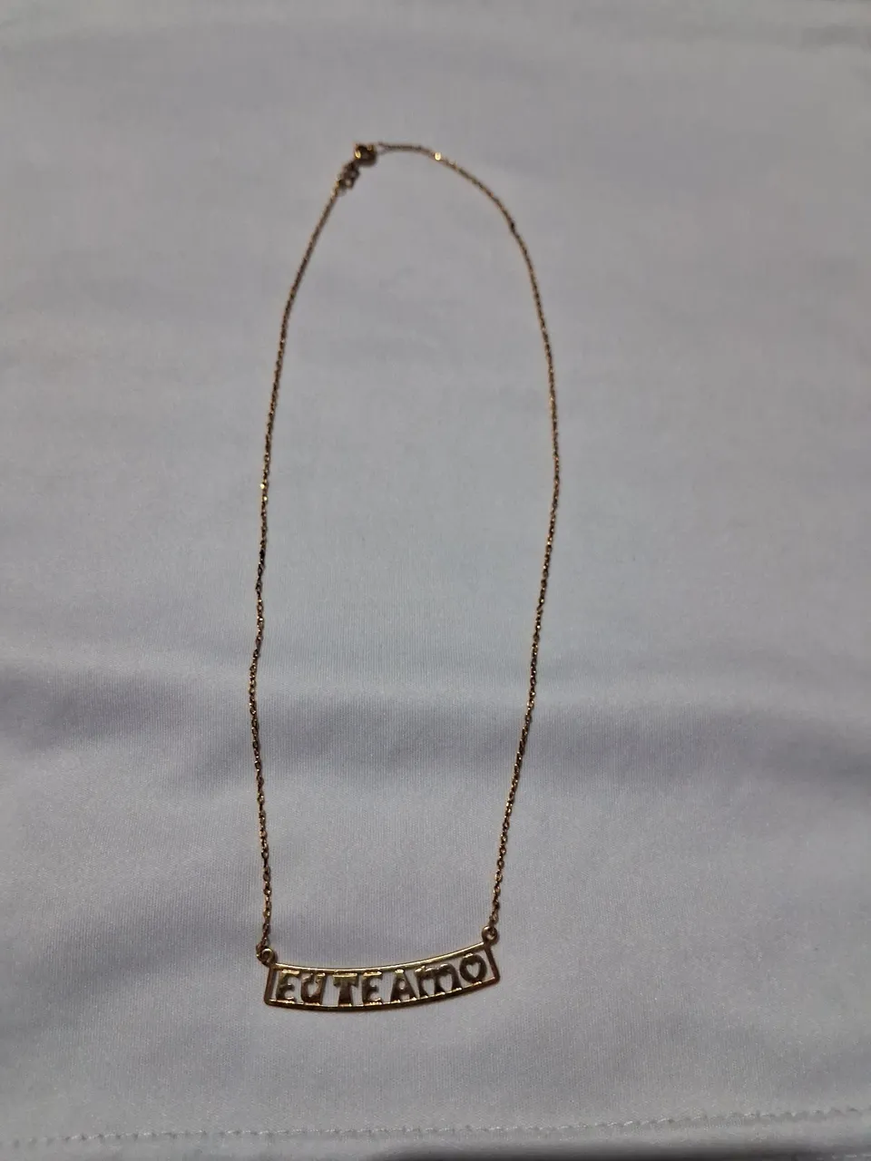 Colar Dourado Eu Te Amo