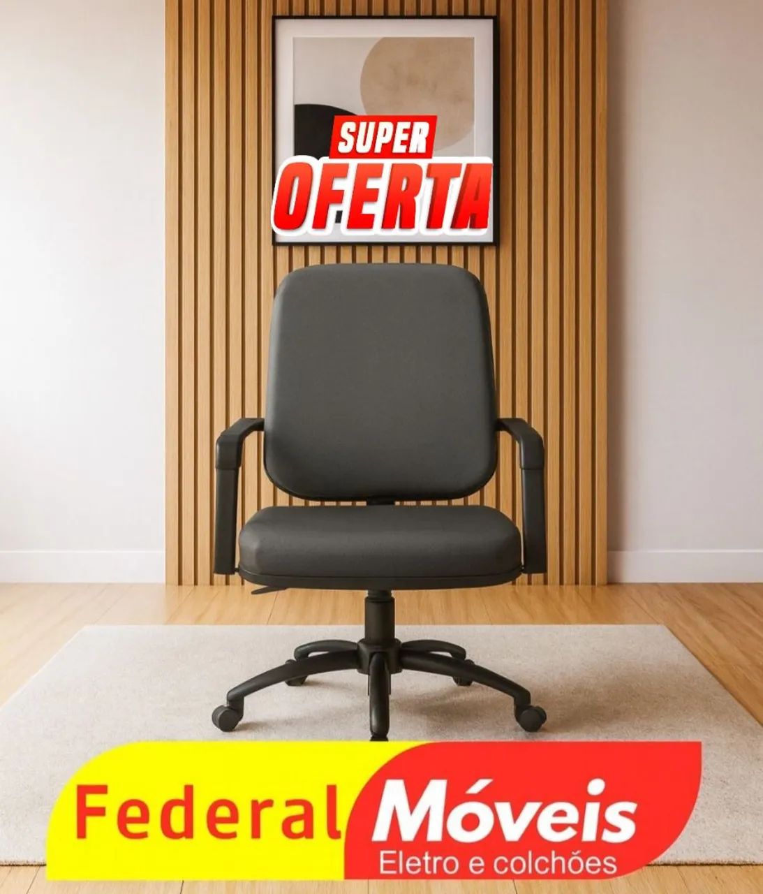 Cadeira Giratória Escritório Operativa - Ideal para rotinas intensas de trabalho!