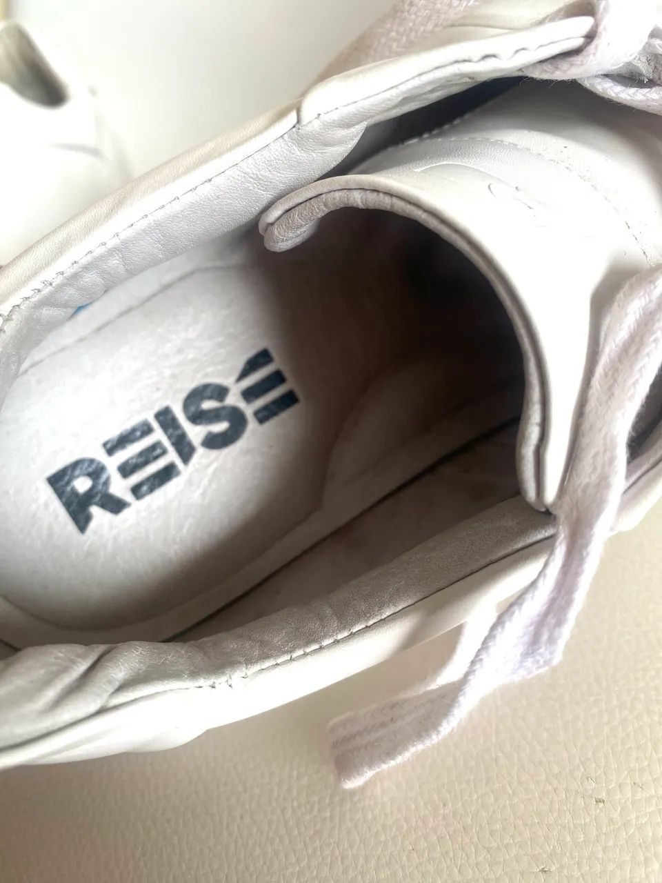 Tênis Reise 911 - casual branco couro legitimo - Foto 4