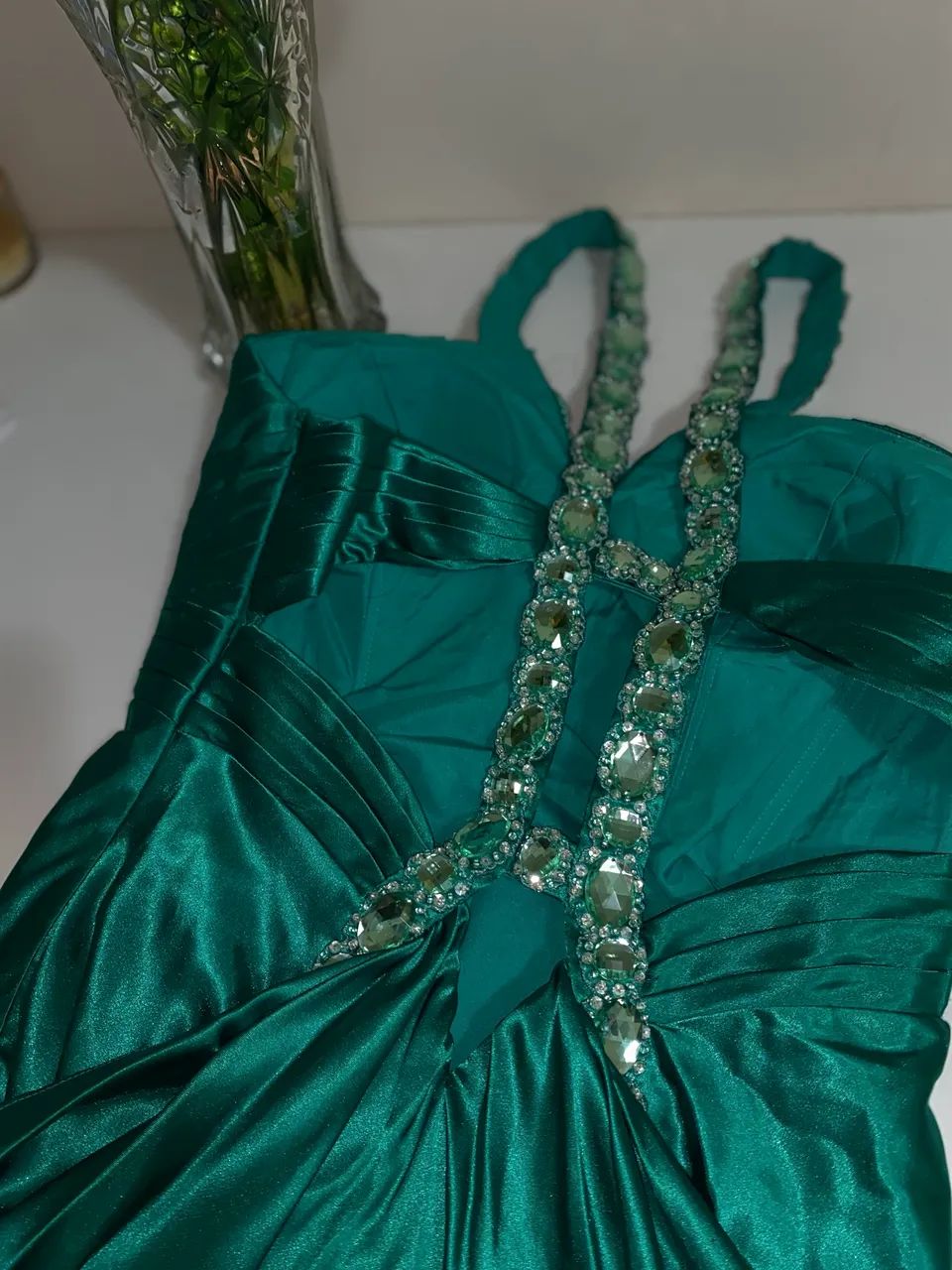 Vestido verde de pedras  - Foto 4