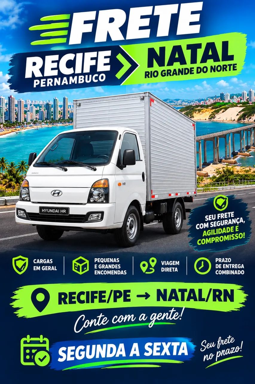Frete disponível Recife-Natal 
