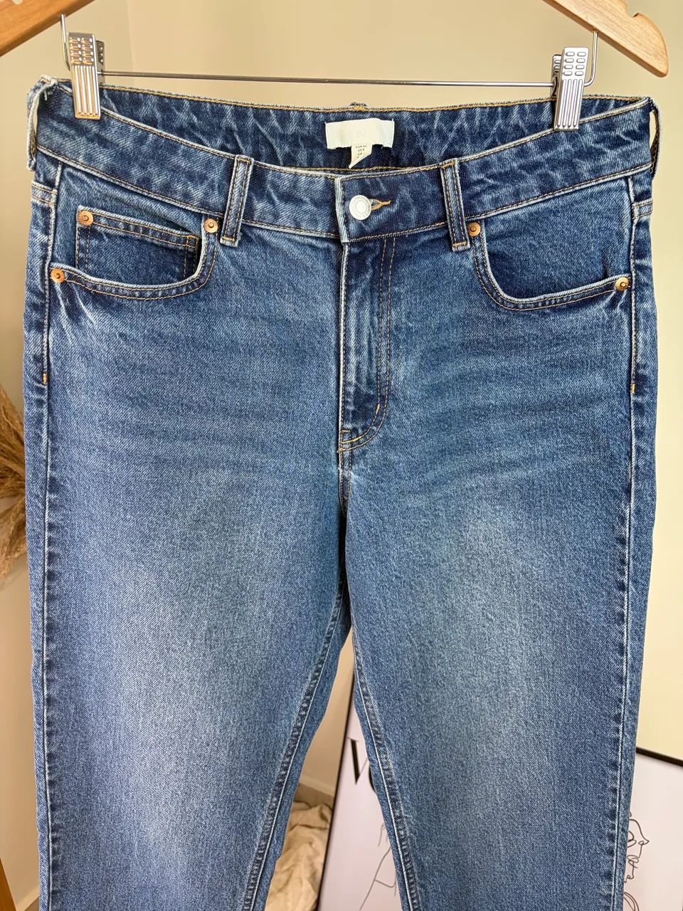 Calça jeans Mom h&m 40 - Foto 2