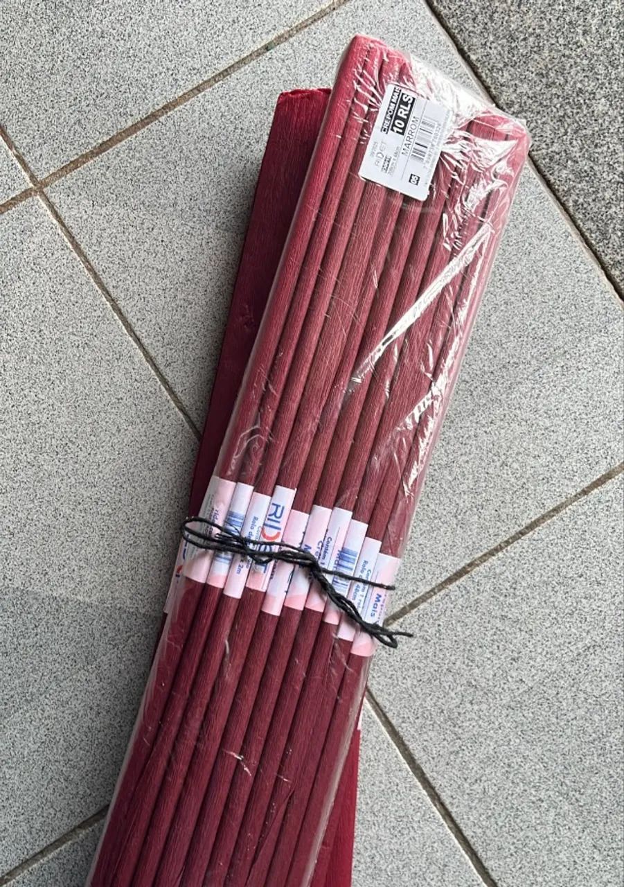 Kit papel crepom com 10 rolos  - Foto 4