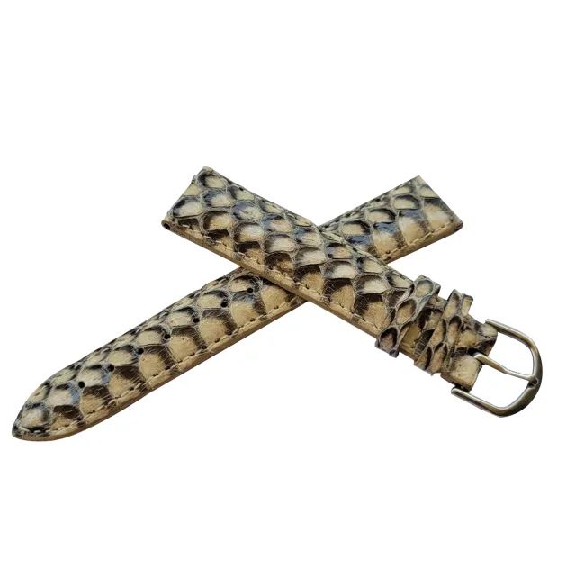 Pulseira De Relógio Chainon 18mm Couro De Crocodilo Vintage