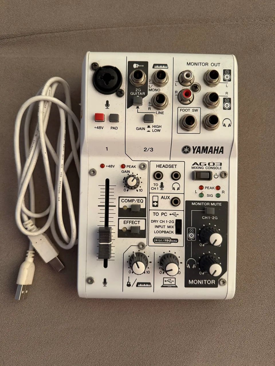 Mesa De Som E Interface Yamaha Ag03 Musica Lives Podcast USB POWER