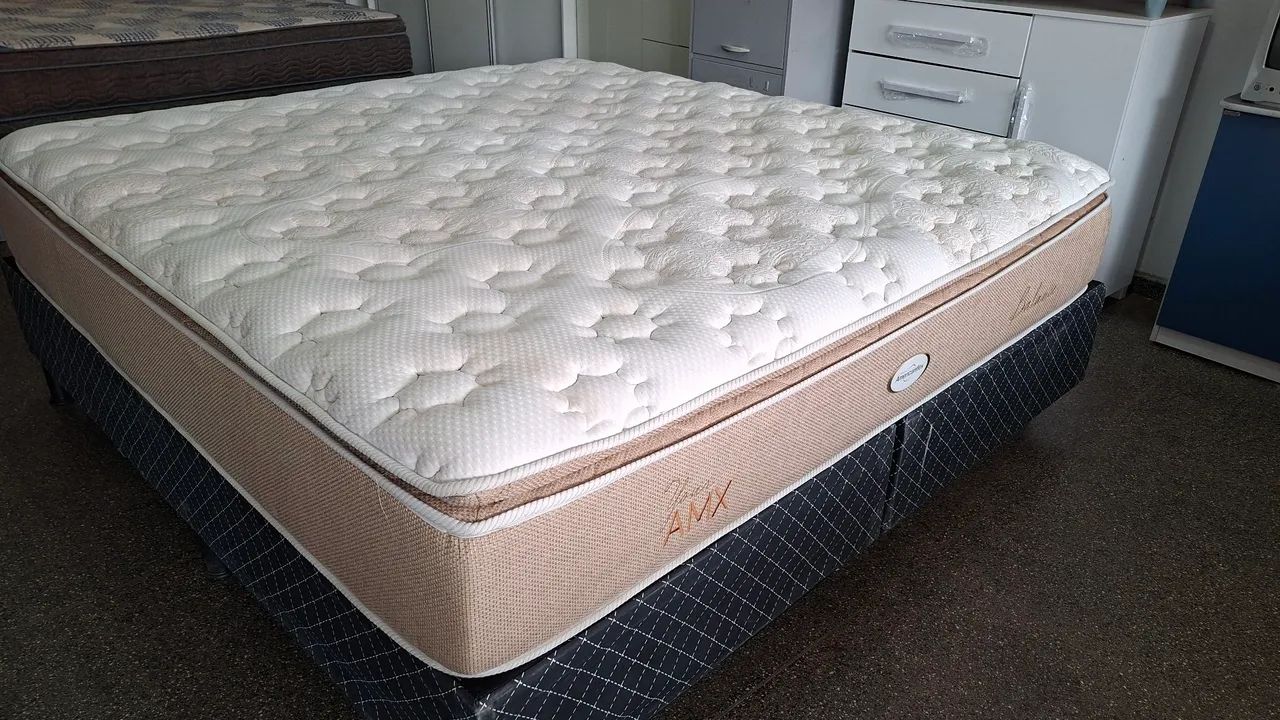 Cama box super king size americaflex  molas ensacadas bambu  - Foto 5
