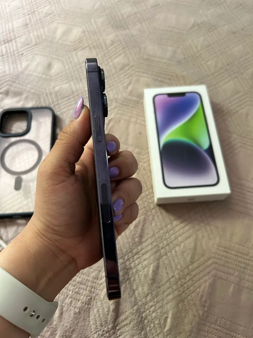 Vendo iPhone 14 ProMax roxo profundo 128gb - Foto 5