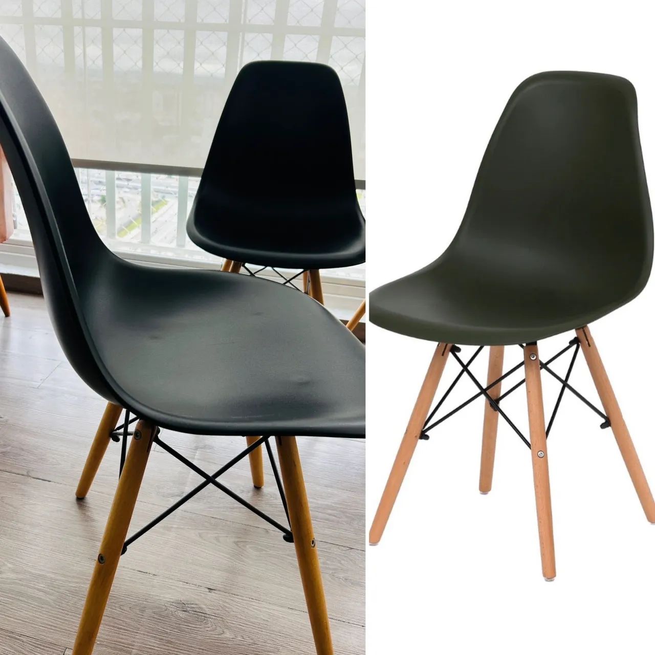 Cadeira Easy Wood Cor Preta