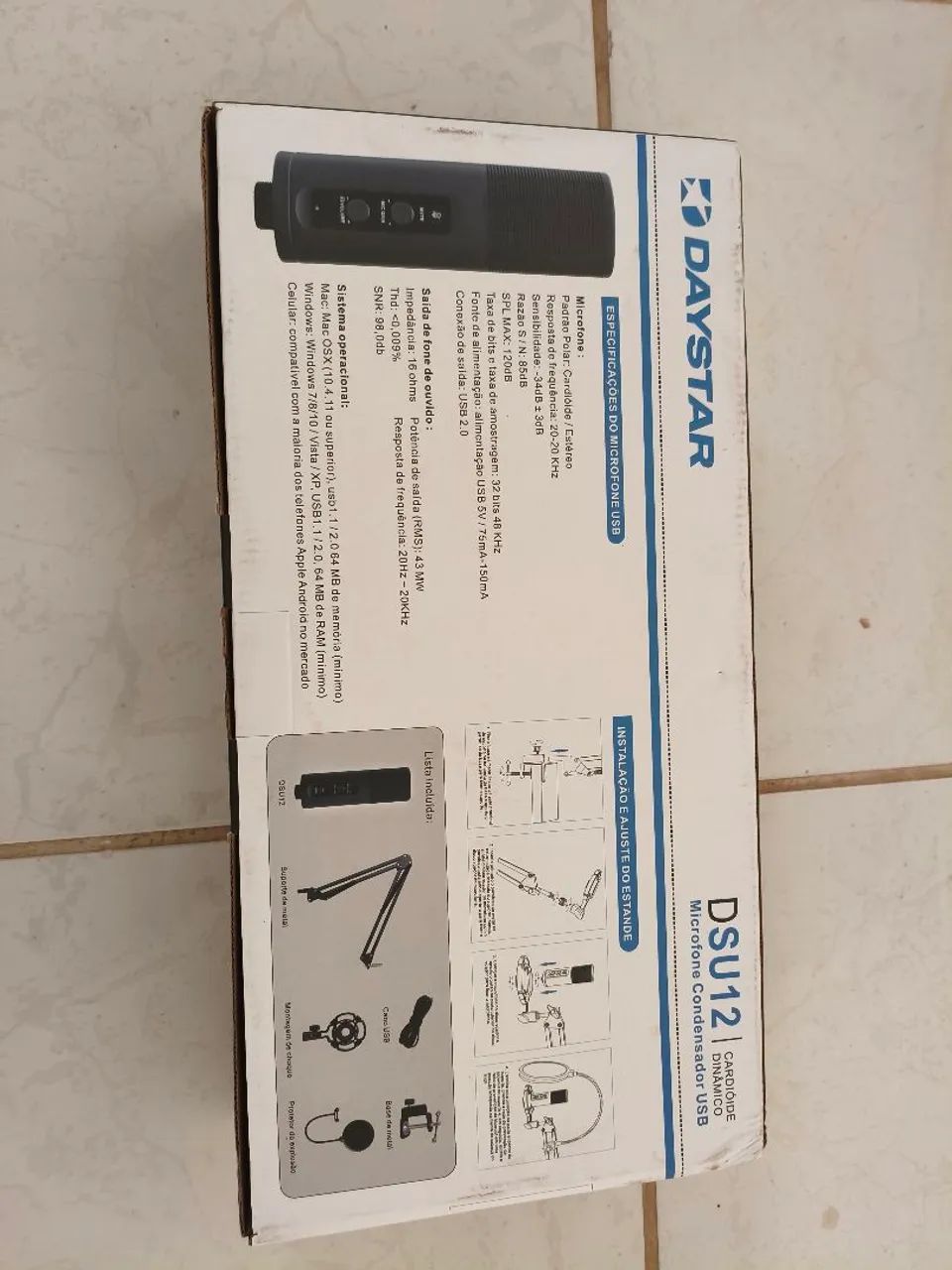 Microfone daystar DSU12 com suporte pra mesa  - Foto 2