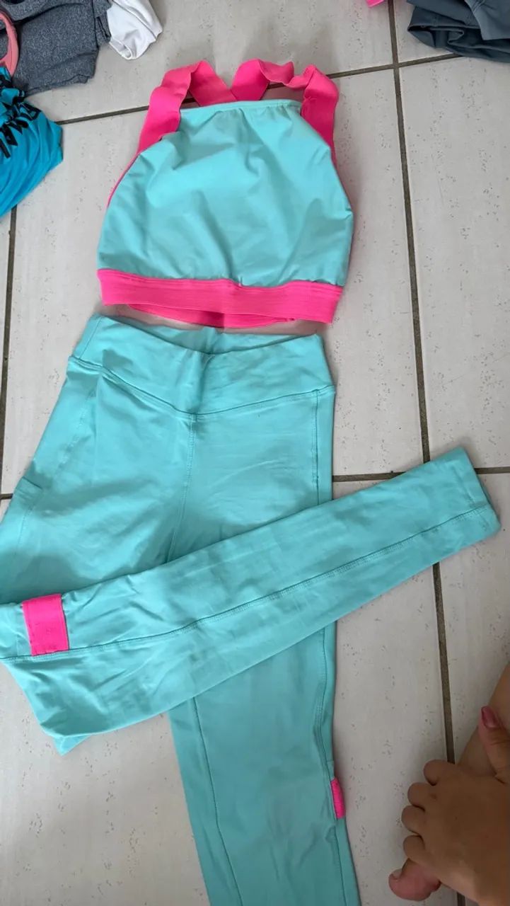 Roupa conjunto de malhar treinar academia