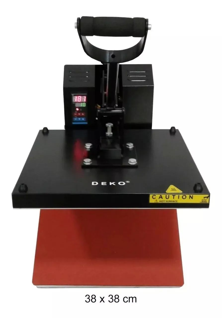 Máquina de estampar camisetas Flat Thermal Press 38x38 Preta - Foto 4