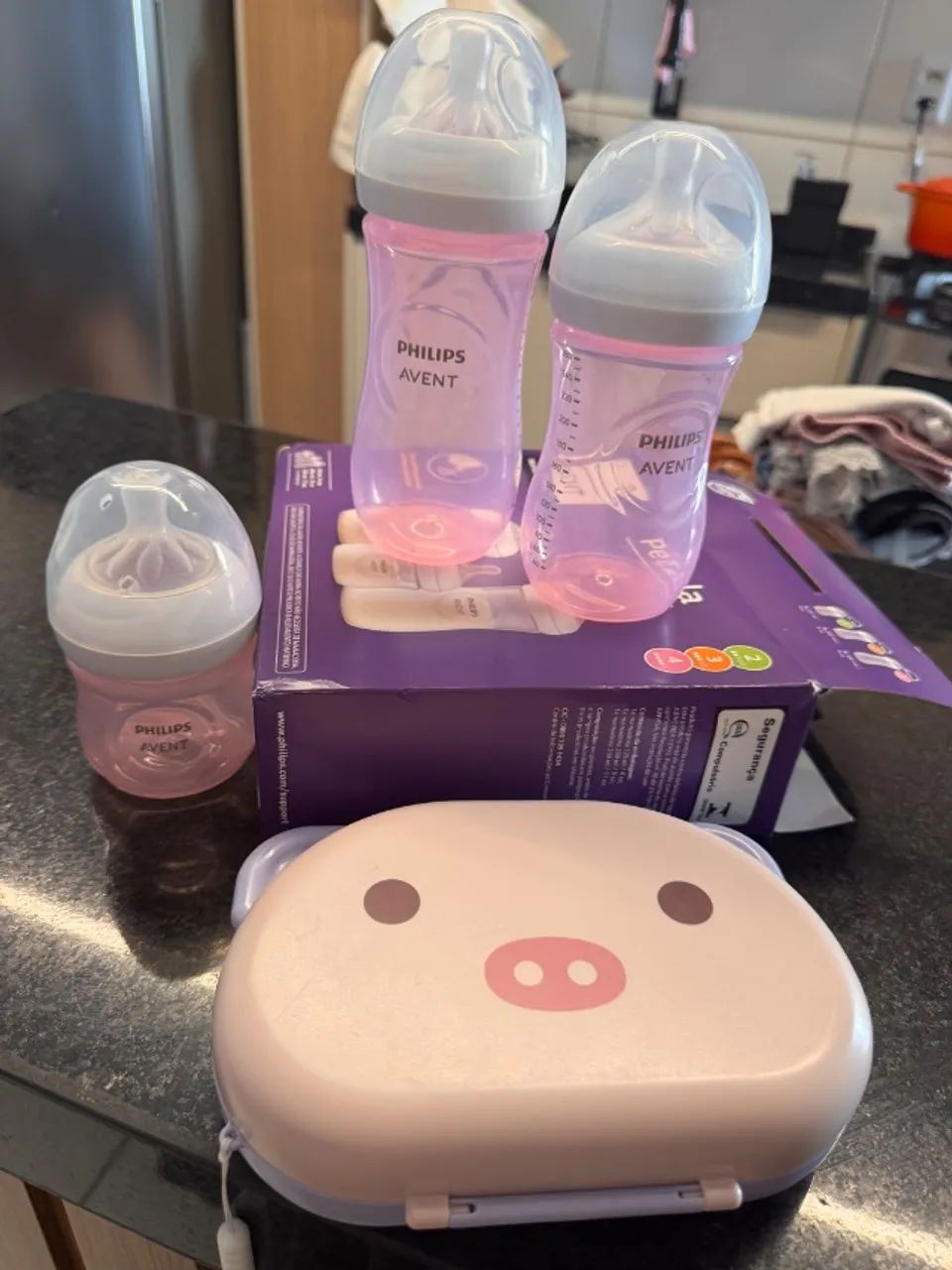 Kit de Mamadeiras Philips avent rosa - Foto 3