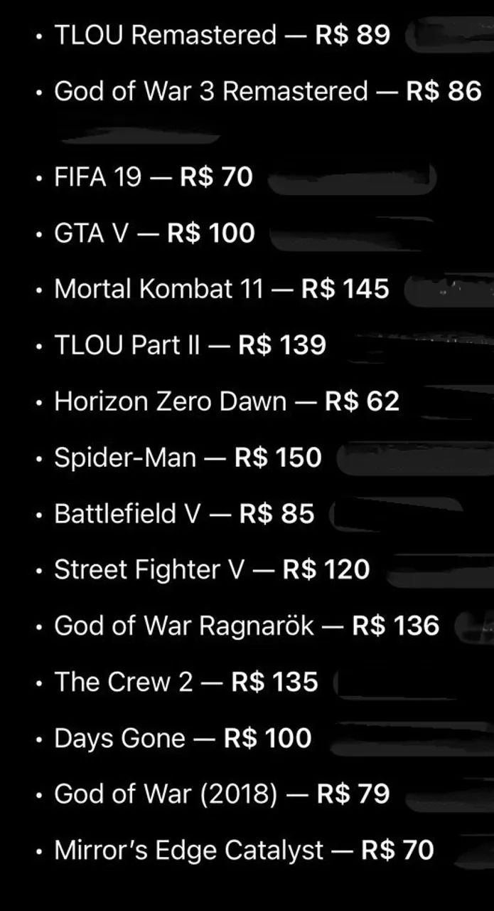 PS4 jogos seminovos a partir de R$ 70 valor em uma foto  - Foto 6