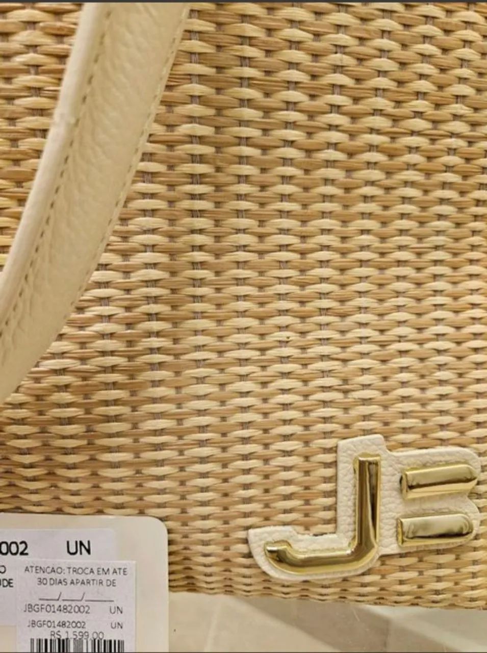 bolsa de ombro jorge bischoff palha bege - Foto 5