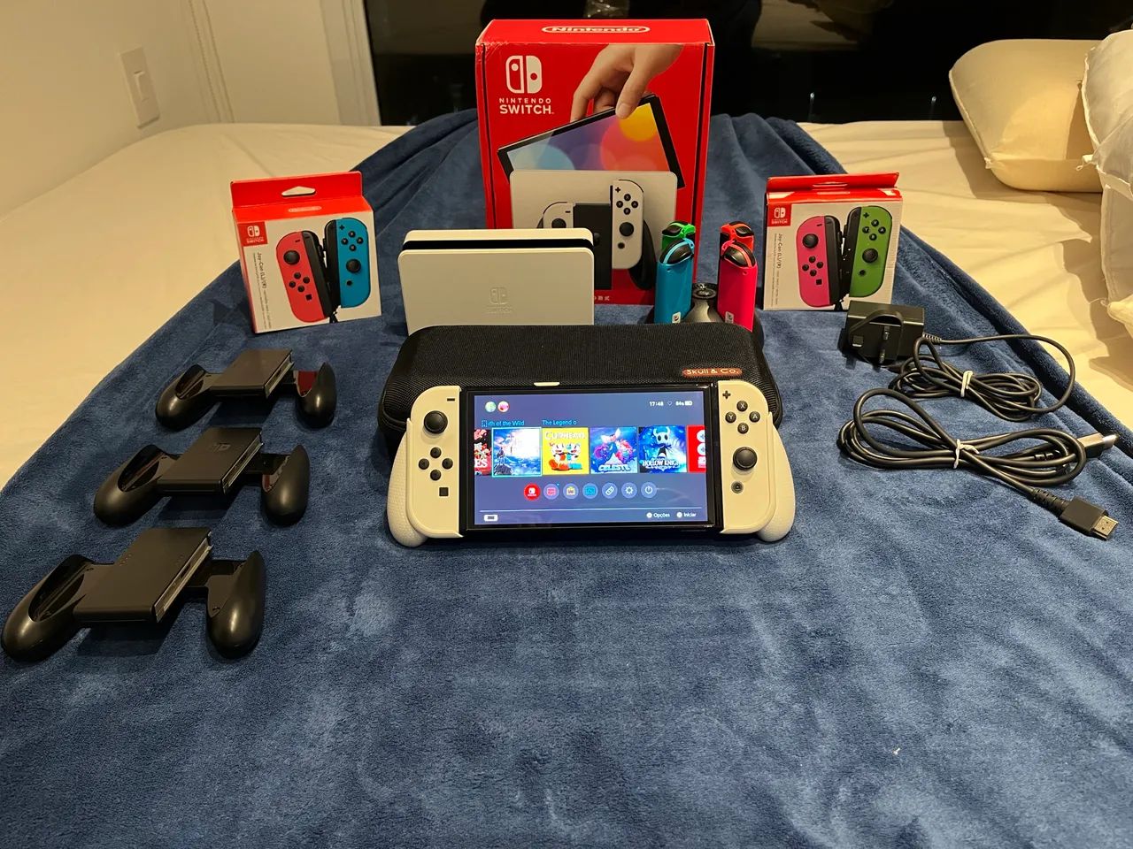 Nintendo Switch Oled 64gb bem novo - Consoles de Vídeo Game