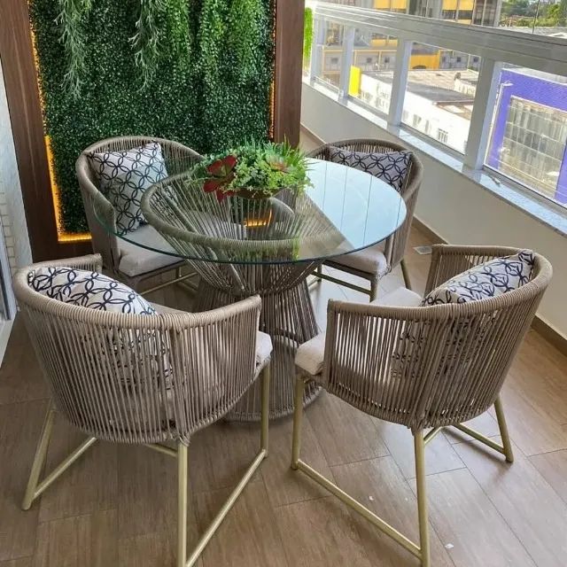 CONJUNTO MESA TURIM DE CORDA NÁUTICA 