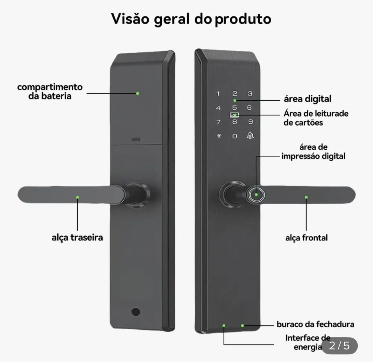 Fechadura eletrônica nova nunca usada  - Foto 2