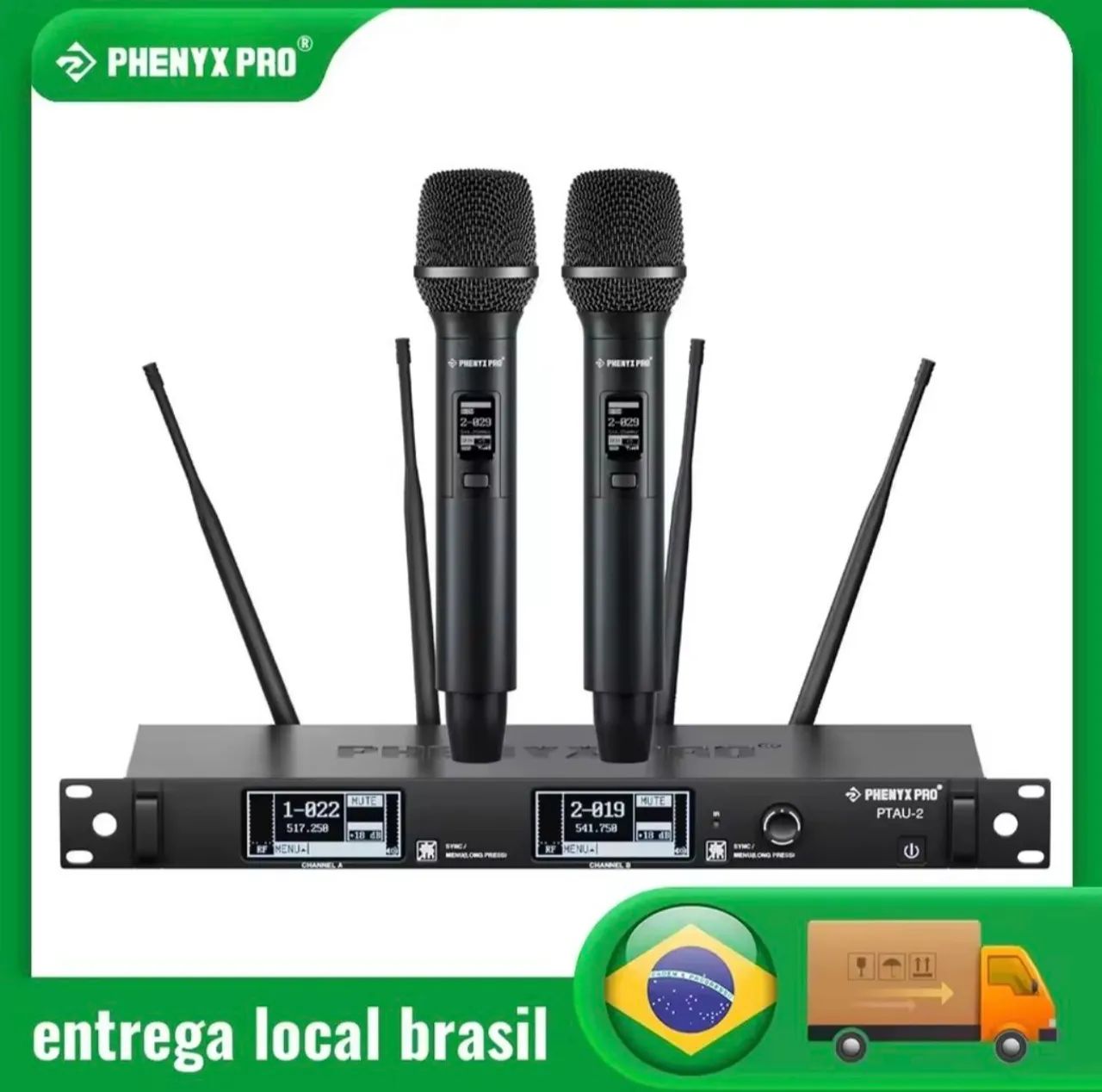 Microfone PTAU-2 com 2 Talkbacks