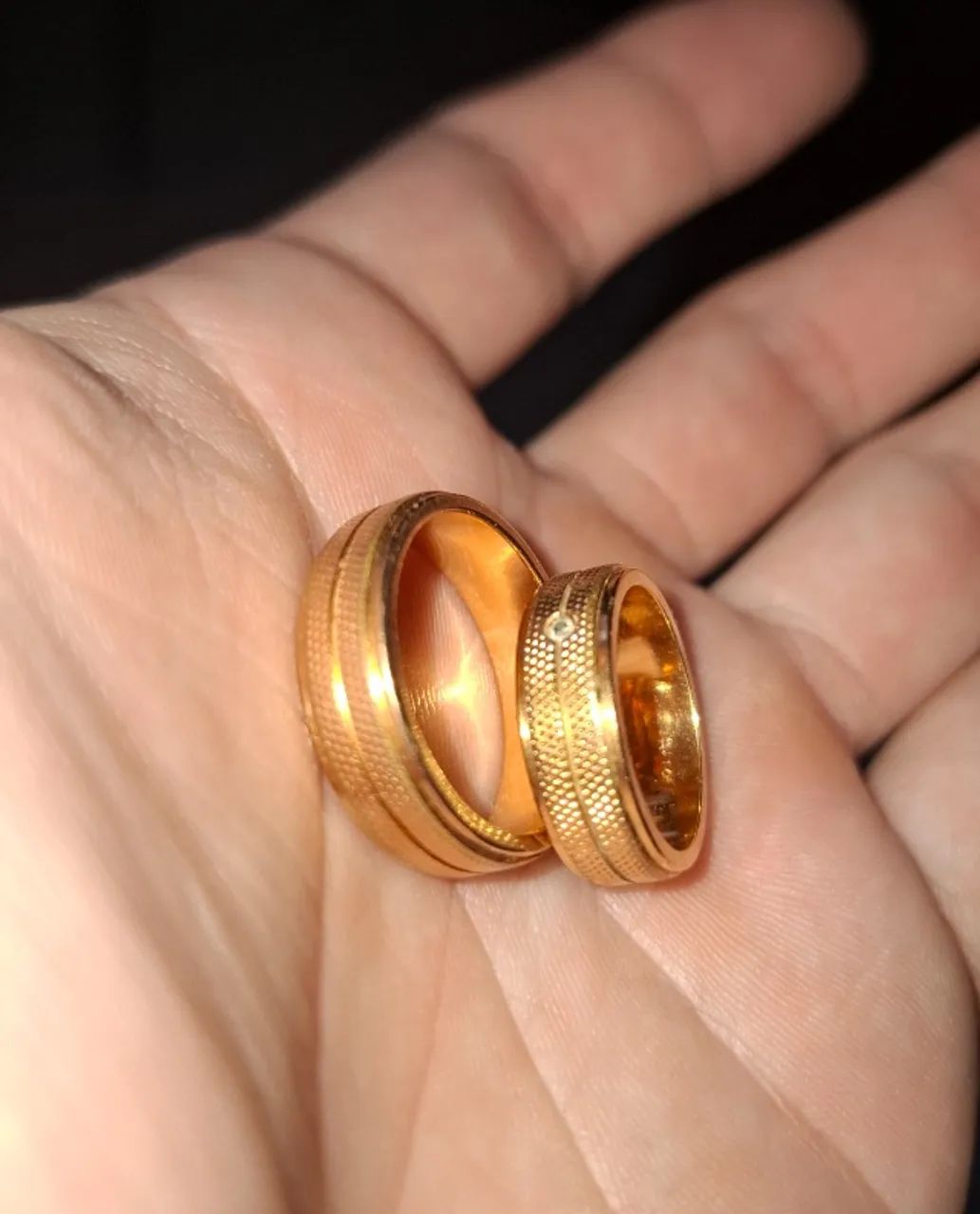Aliança banhada a ouro Rommanel 