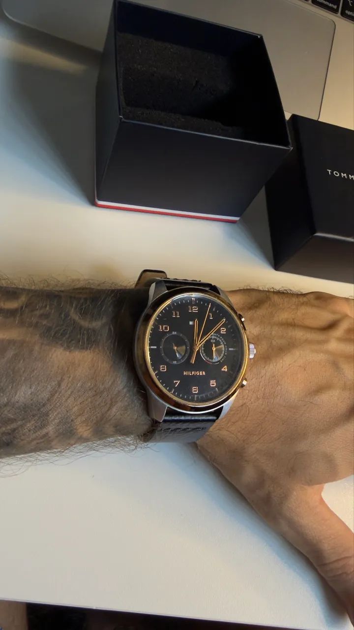 Relógio de couro Tommy Hilfiger  - Foto 3