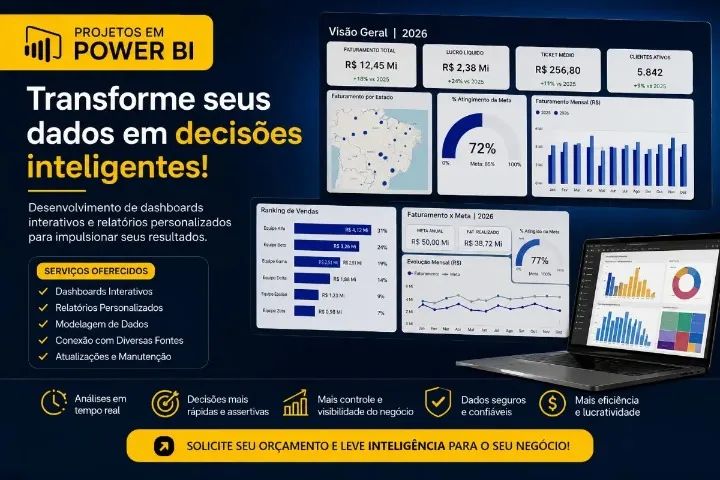 Desenvolvimento de Dashboards Power Bi Personalizados