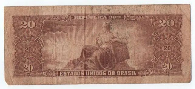 Cédula Antiga de 20 Cruzeiros - Marechal Deodoro da Fonseca - Foto 2