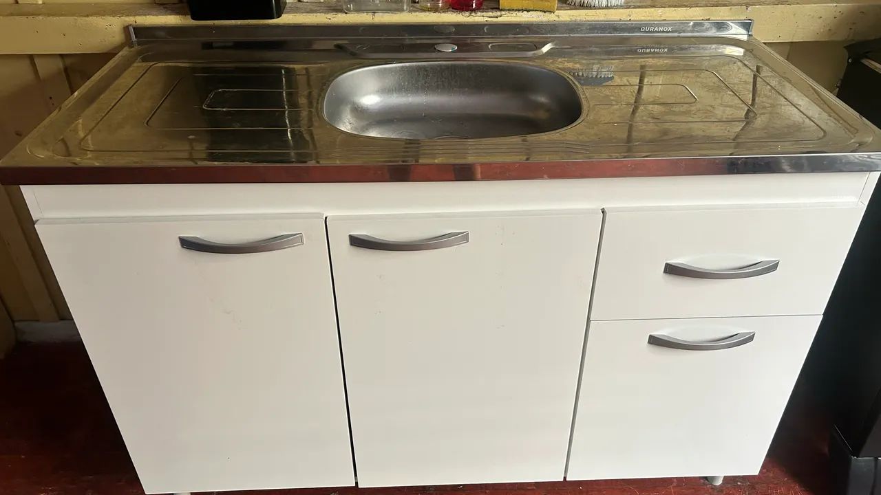CUBA DE INOX E BALCÃO PARA PIA