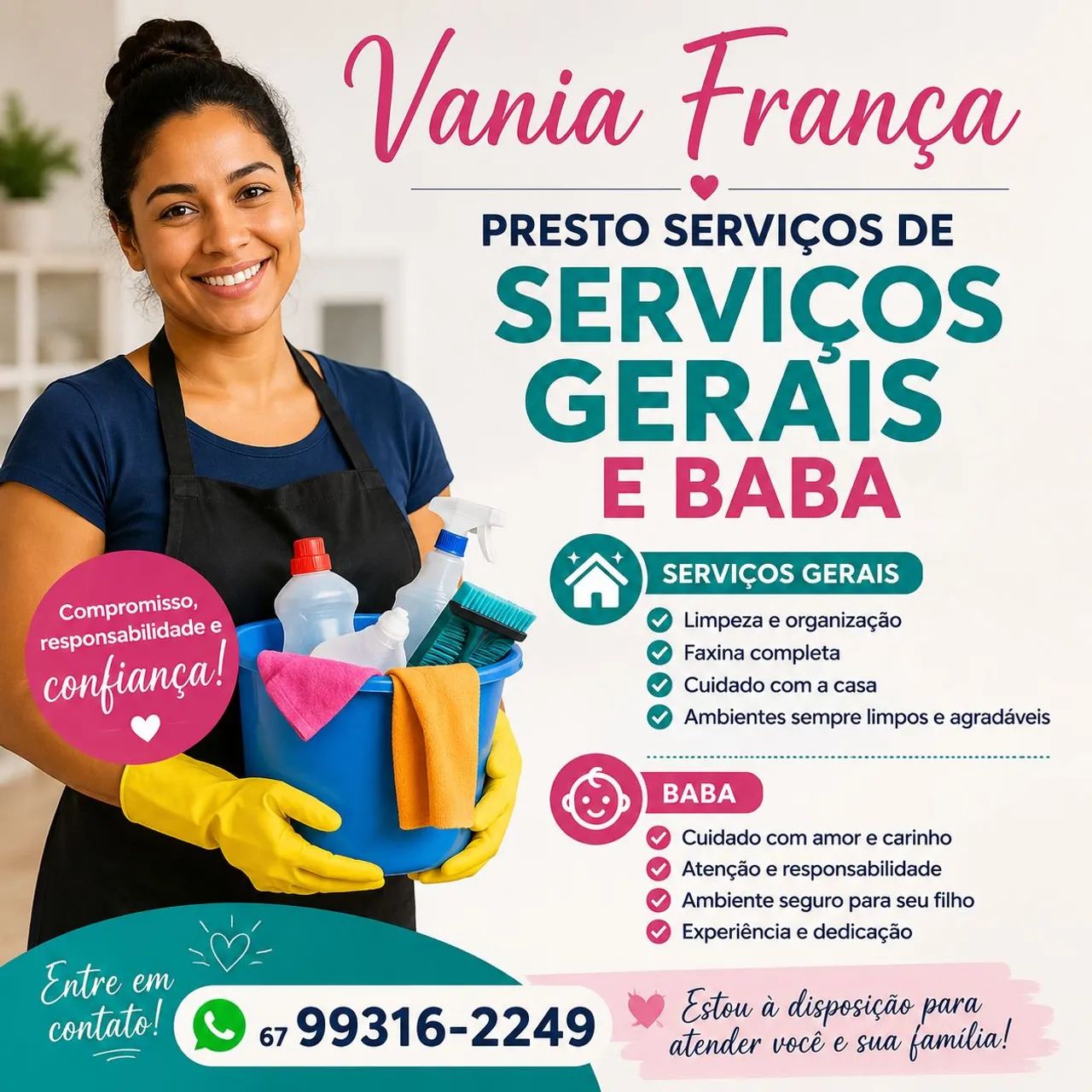 Serviços gerais e baba