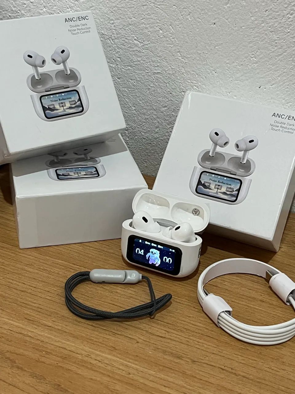 Fone de ouvido Bluetooth Com tela